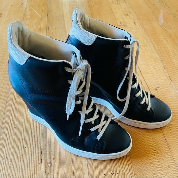 Adidas Stan Smith black wedge size 9 - Picture 3 of 7